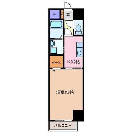 近鉄四日市駅 徒歩7分 9階の物件間取画像